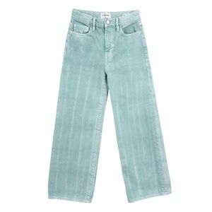 FRAME Denim Le Jane Crop Wide Leg Jeans Green